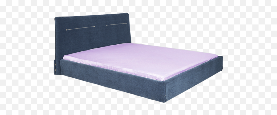 Scale Upholstered Bed In Blue Colour - Bed Frame Png,Bed Transparent Background