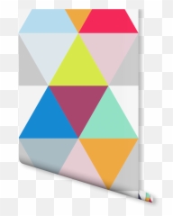 Pink And Grey Geometric Wallpaper - Geometric Wallpaper Bright Png,Triangle Pattern Png