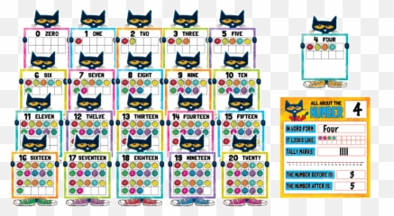 Pete The Cat Numbers 0 - 20 Idu003d24328 Numbers 11 To 20 Bulletin Board Png,Pete The Cat Png