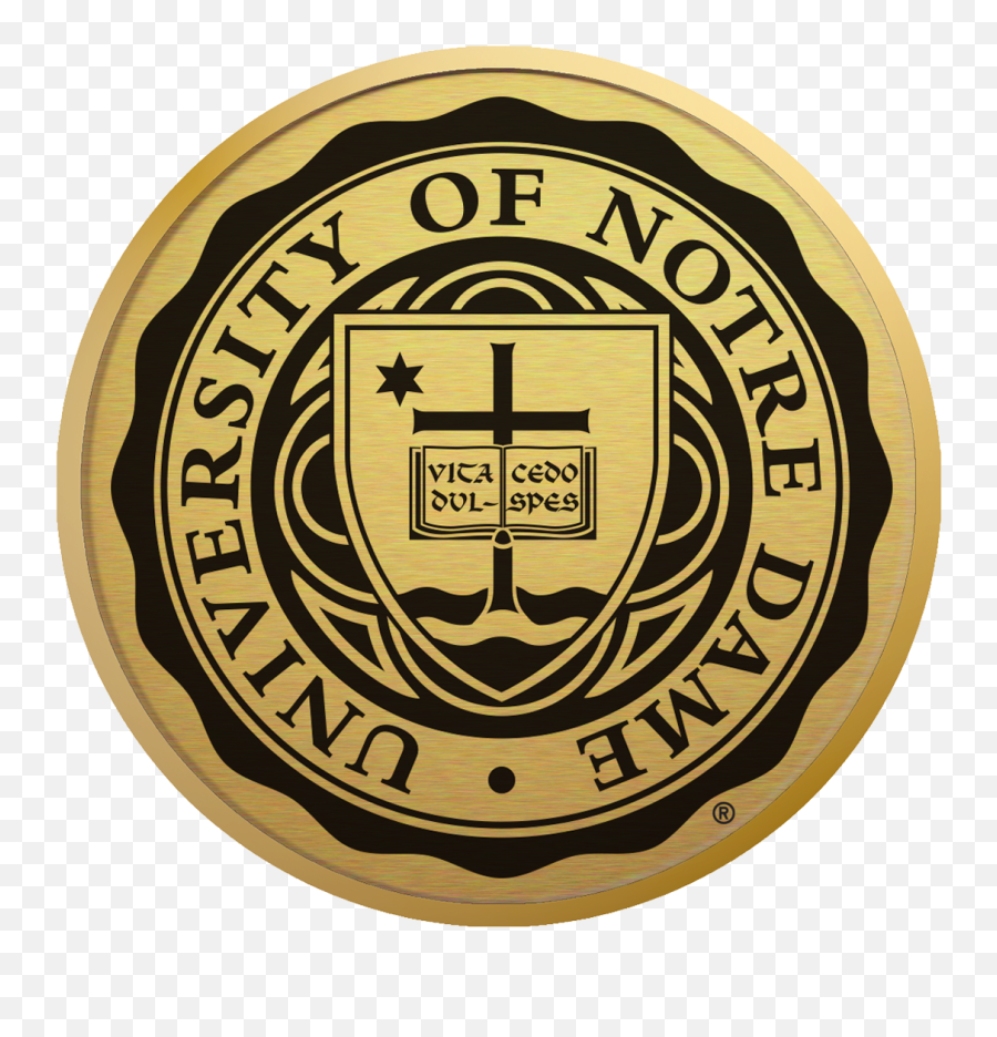 University Of Notre Dame Gold Engraved Medallion Diploma - University Of Washington Png,Fighting Irish Icon