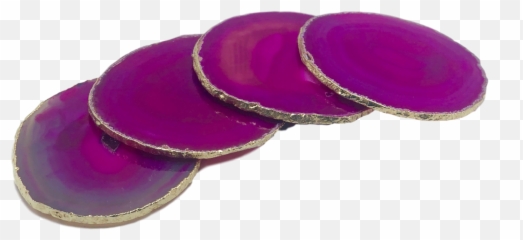 Agate Coasters With Gold Trim Set Of 4 Png