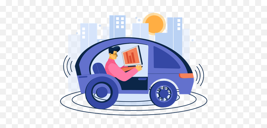 Smart Car Icon - Download In Colored Outline Style Png,Automobile Fan Icon