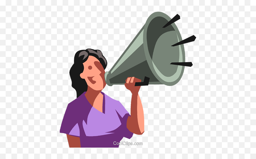 Woman Making Announcements Royalty Free Vector Clip Art Png Announcement Icon