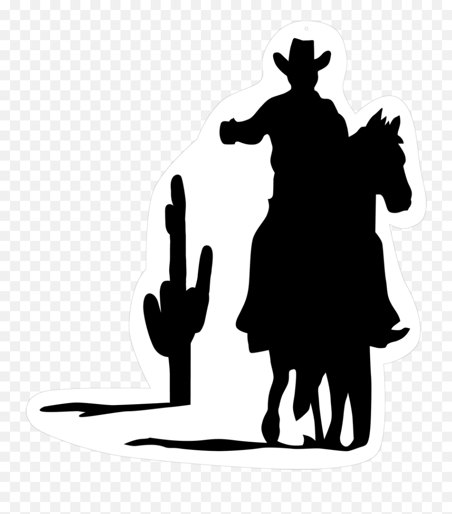 Cowboy Silhouette Clip Art - Western Cowboy Png Download Cowboy Rode On Sunday,Cowboy Png