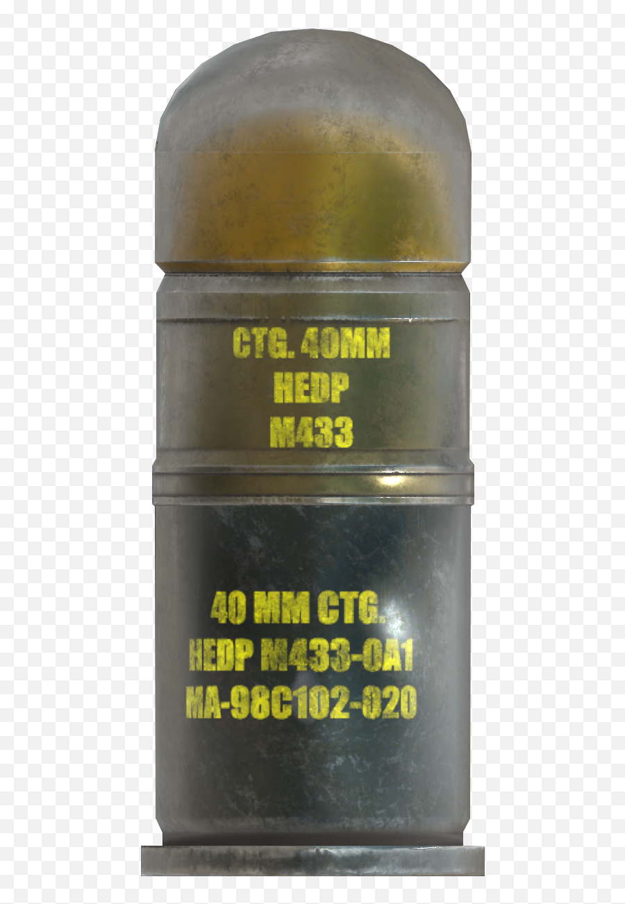 40mm Grenade Round Fallout 76 - The Vault Fallout Wiki Bottle Png,Grenade Transparent Background
