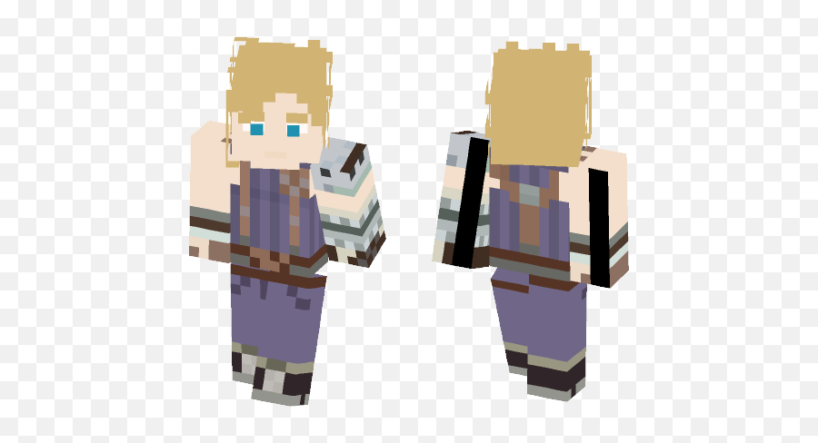 Download Cloud Strife Final Fantasy 7 Minecraft Skin For - Cloud Strife Minecraft Skin Png,Cloud Strife Png