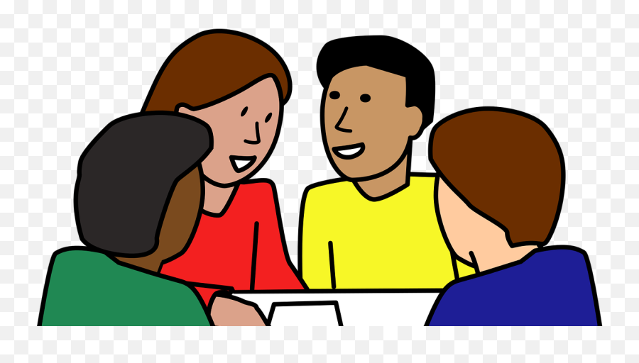 Student Group Clipart - Png Download Full Size Clipart Cartoon Small Group Discussion,Students Png