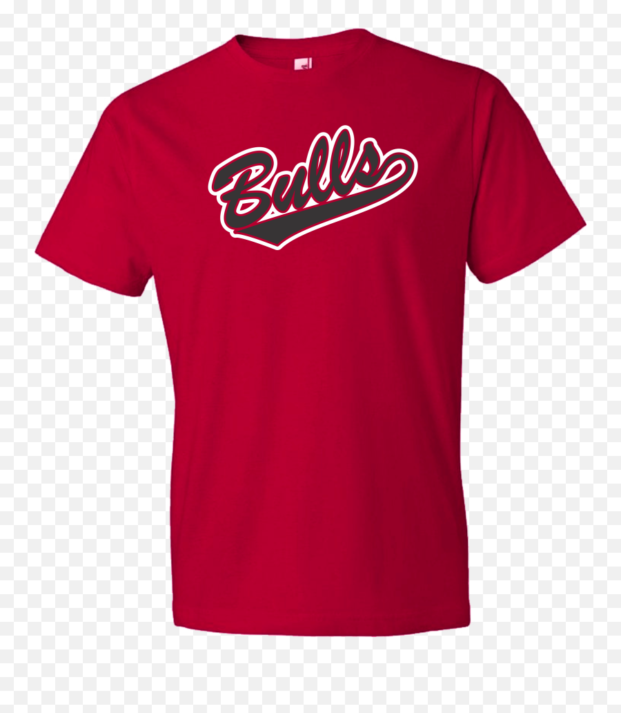 Bulls Black Script Red Tee - Iowa State Wrestling T Shirts Png,Black Bulls Logo