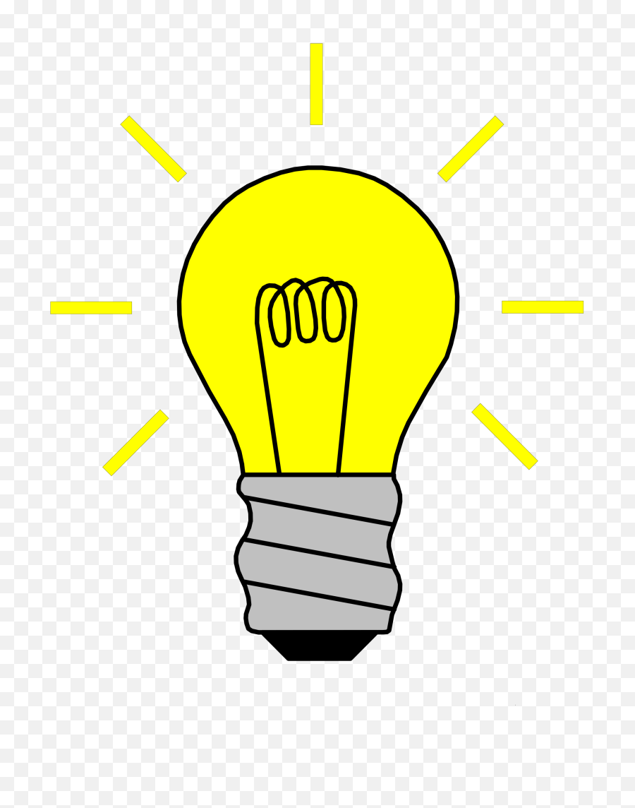 Light Bulb Clipart No Background 3 - Clip Art Light Bulb Png,Lightbulb Transparent Background