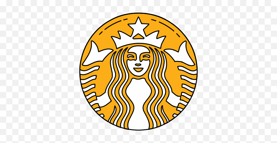 Caffè Coffee Logo Orange Starbucks Icon - Havells Remote Wall Fan Png,Starbucks Logo Transparent Png