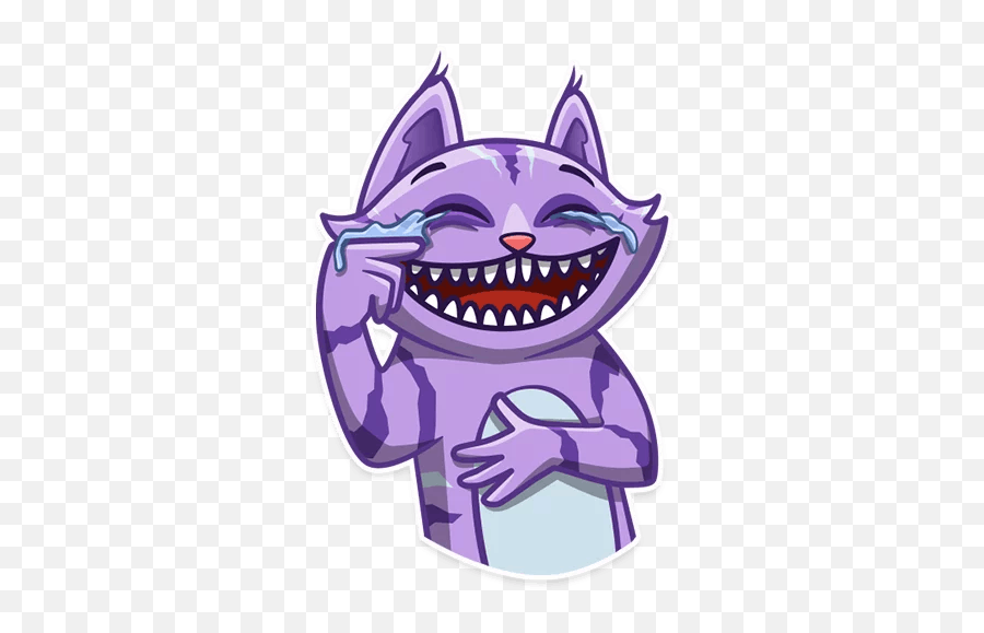 Cheshire Catu201d Stickers Set For Telegram - Cheshire Cat Png,Cheshire Cat Png