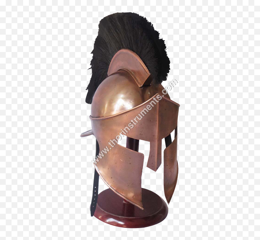 Download Hd 300 King Spartan Copper Helmet With Stand - 300 Mail Png,Spartan Helmet Png