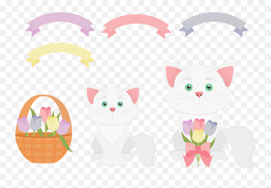 Easter Cat Transparent Background Png Arts - Cat Yawns,Cat Transparent Background