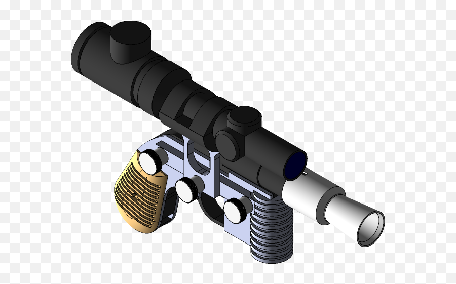 Han Solo Blaster Dl - 44 Blaster 3d Cad Model Library Firearm Png,Han Solo Png