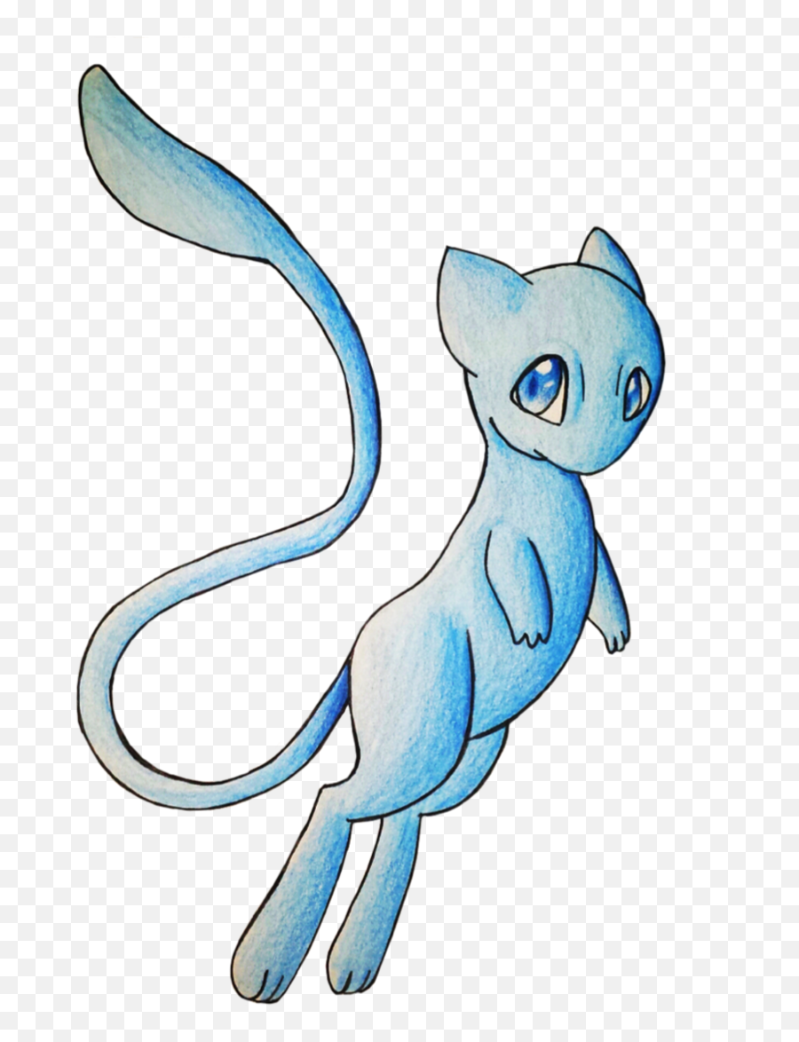 Shiny Mew By Lunar - Drawing Full Size Png Download Seekpng Shiny Transparent Kawaii Mew,Mew Png