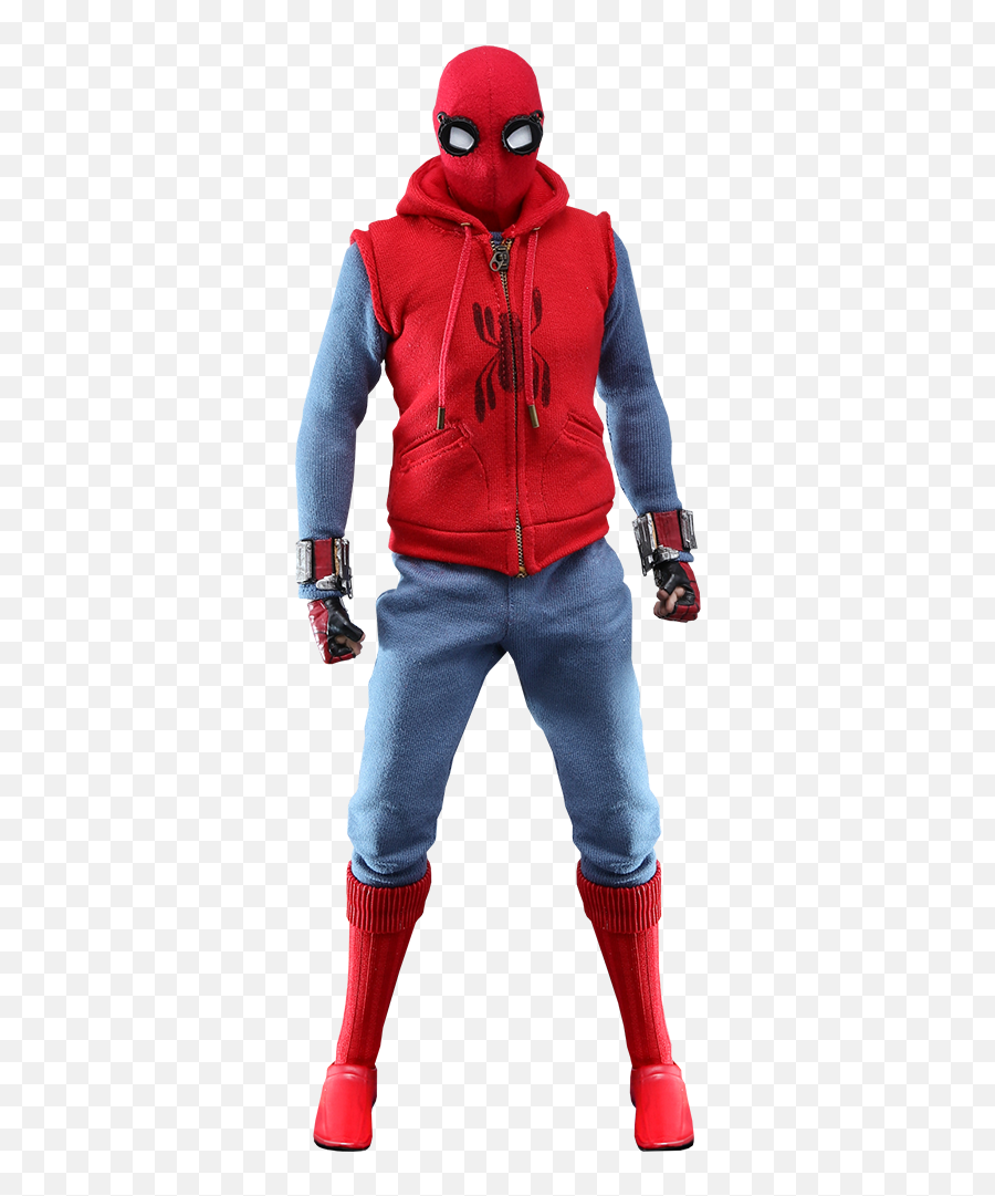 Spider - Man Homemade Suit Sixth Scale Figure Spiderman Homemade Suit Png,Spider Man Web Png