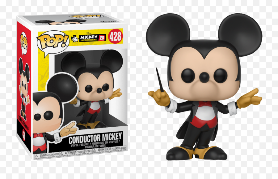 Disney - Conductor Mickey 90th Anniversary Pop Vinyl Figure Funko Pop Conductor Mickey Mouse Png,Mickey Png