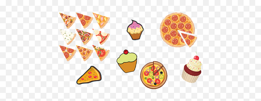 Download New Group Pizza And Cupcakes - Pizza And Cupcakes Pizza Slice Art Png,Cupcakes Png