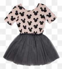 Rock Your Kid Mickey Silhouette Ss Circus Dress - CLOTHING Short Sleeve png