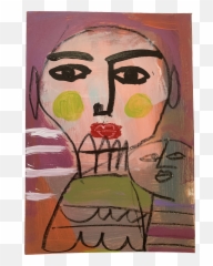 Original Abstract Contemporary Face Painting - Fine Arts Png,Face Paint Png