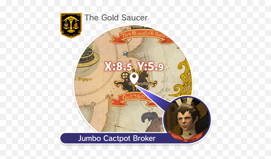 The Manderville Gold Saucer - Ffxiv Mini Cactpot Location Png,Ffxiv Crown Icon