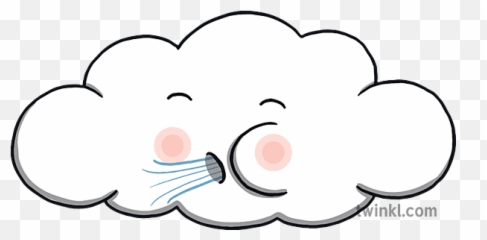 The Wind Cloud Blowing Weather Water Cycle Ks1 Illustration - Dot png