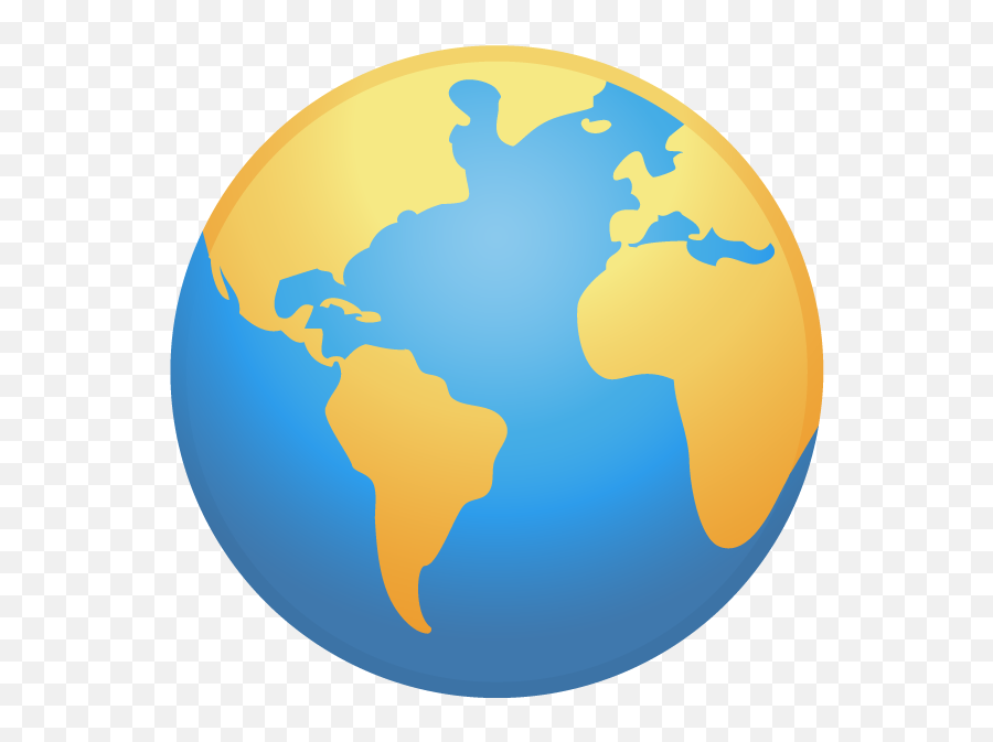 Facebook Globe Icon - Clipart World Map In Globe Png,Twitter Globe Icon?