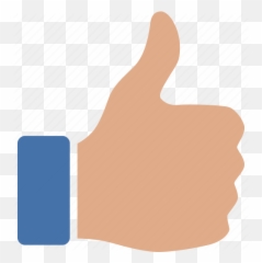 Hand Like Thumb Thumbs Up White Icon - Color Png