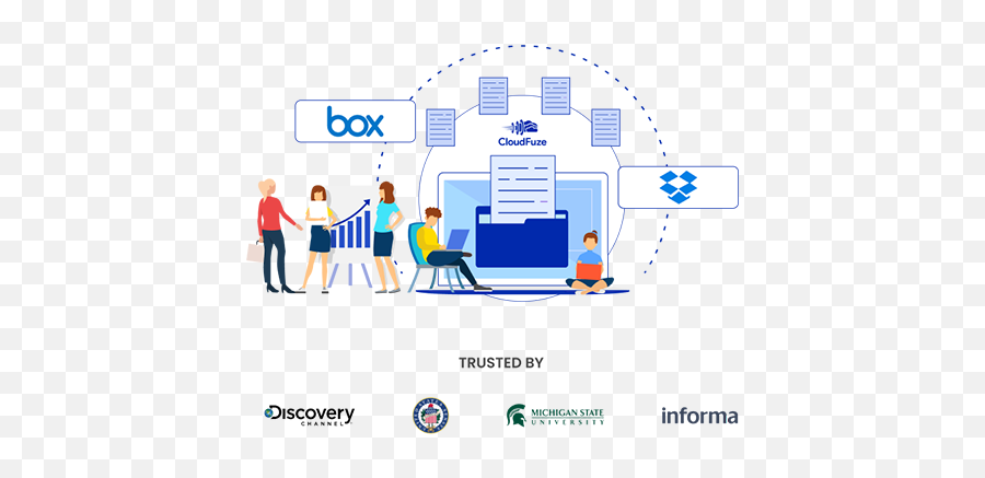 How To Migrate From Box Dropbox - Cloudfuze Sharing Png,Dropbox Blue Icon