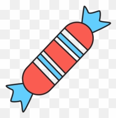 Striped Candy Cartoon Icon 42 Transparent Png - Caramelo Outline Images Of Mat