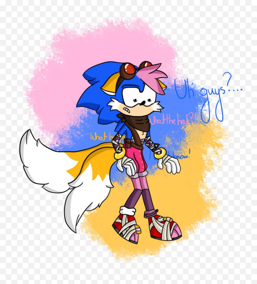 Sonic Amy And Tails Fusion Boom - Amy X Sonic Boom Png,Tails Png
