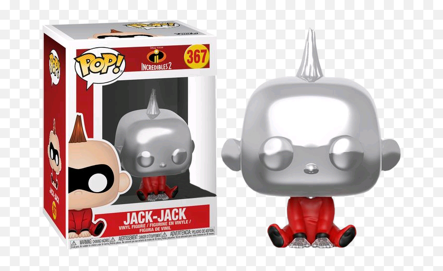 Incredibles 2 - Jackjack Chrome Us Exclusive Pop Vinyl Figure Incredibles 2 Funko Pop Jack Jack Png,Jack Jack Png