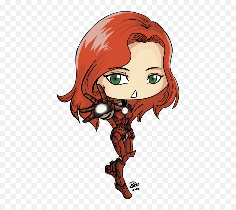 Hawkeye And Black Widow Chibi - Iron Man Girl Chibi Chibi Black Widow Png,Black Widow Png