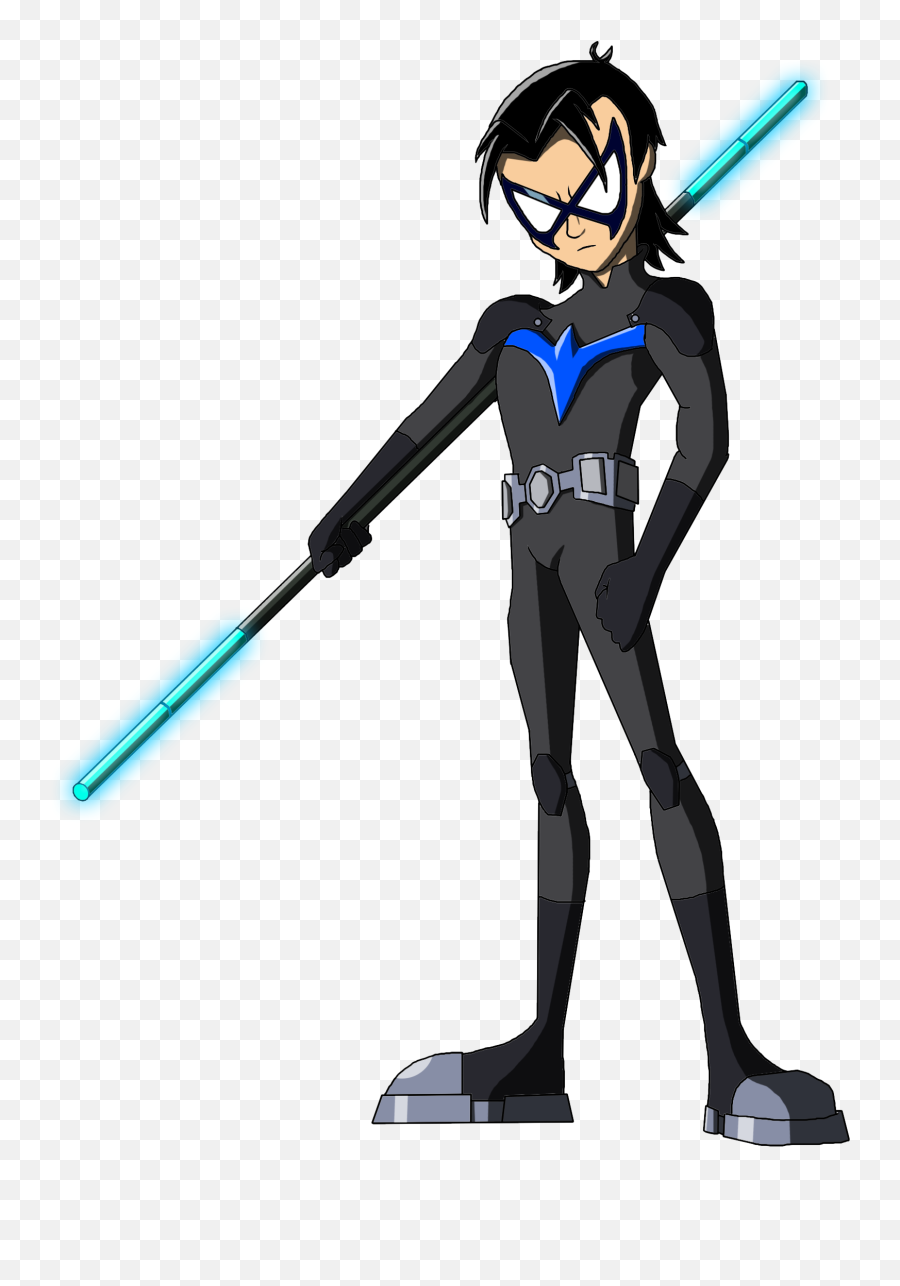 Dc New Teen Titans Nightwing Moheart Original - Teen Titans Nightwing 2003 Png,Teen Titans Logo Png