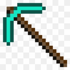 Minecraft Pickaxe Drawing - Diamond png