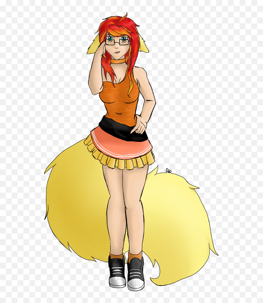 Download Hd Gijinka Flareon Photo - Cartoon Png,Moving Png