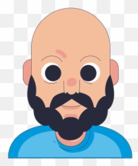 Moustache Beard Scalable Vector Graphics Clip Art - Bald Bald Man Beard Cartoon Png,Bald Head Png