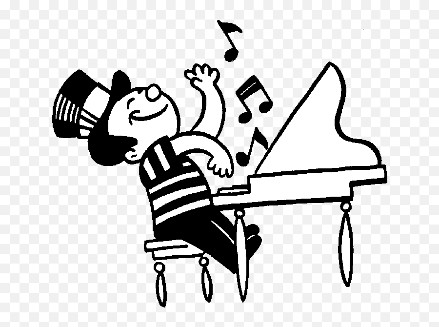 Piano Clipart Pianist - Drawing Playing Piano Cartoon Png,Piano Clipart Transparent