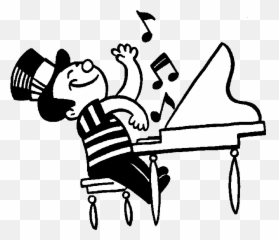 Piano Clipart Pianist - Drawing Playing Cartoon png