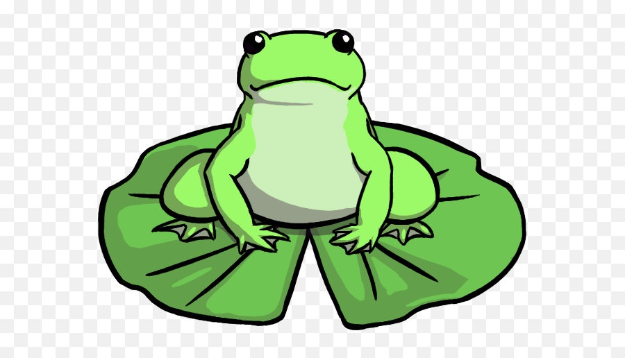 Frog - Drawing Of A Frog On A Lily Pad,Lily Transparent Background