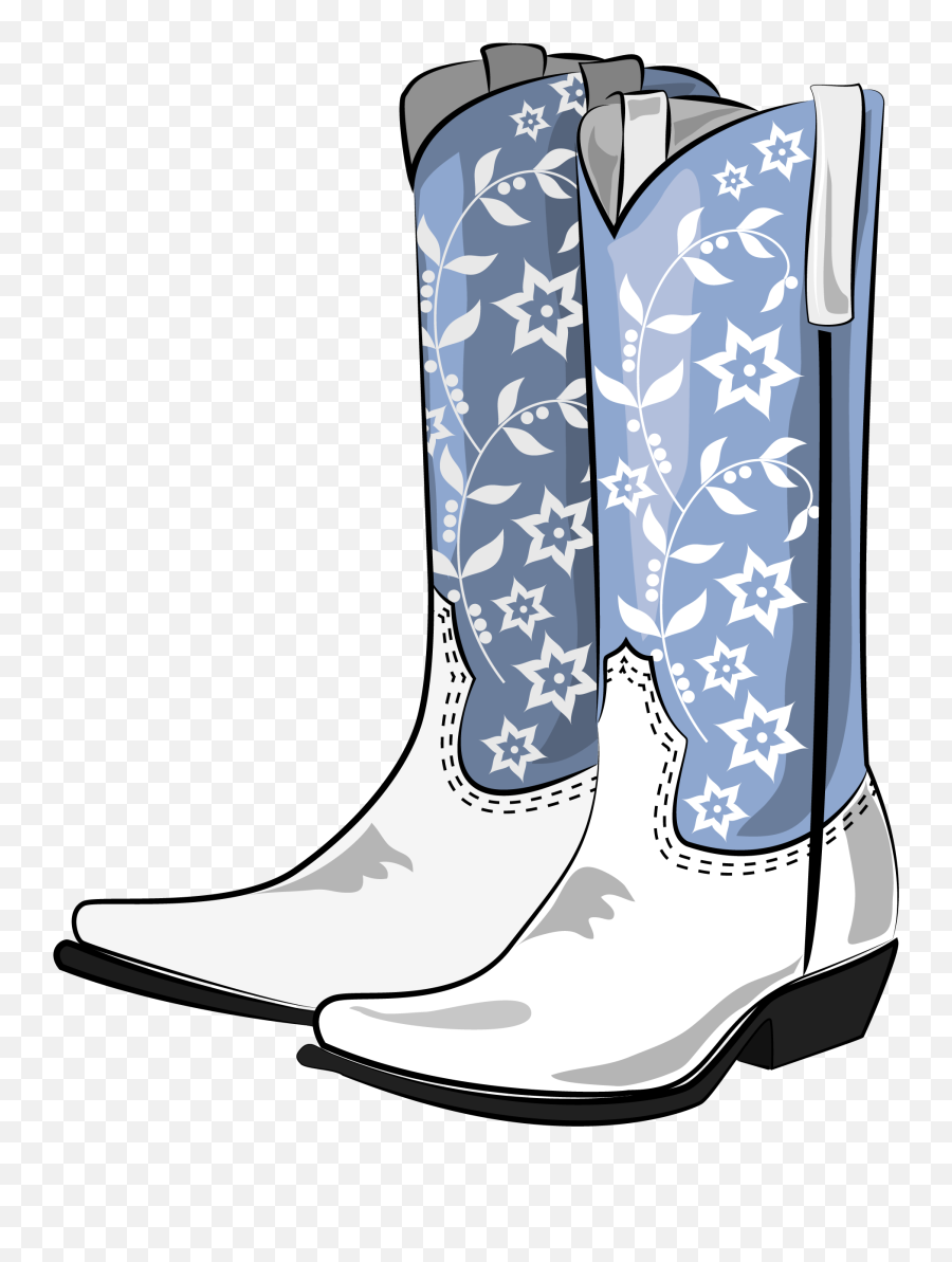 Blue Cowboy Boots Clipart - Transparent Background Cowboy Boots Png,Cowboy Boots Png