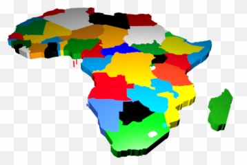 Africa Map Colored Free 3d Model - Blend Obj 3ds Free3d Africa Map 3d Png,Africa Map Png