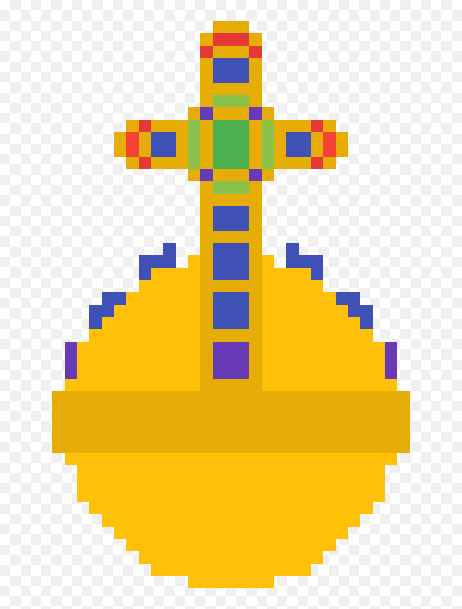 Pixilart - The Holy Hand Grenade Of Antioch By Thegrassblock Cross Png,Hand Grenade Png