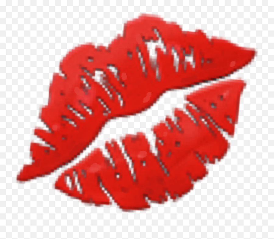 Kiss Emoji Emojisstickers Red Lips - Transparent Kiss Lips Emoji Png,Lipstick Emoji Png