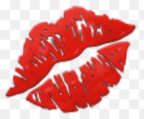 Kiss Emoji Emojisstickers Red Lips - Transparent png