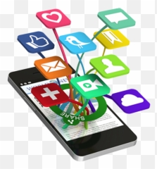 Phone Clipart Social Media - Mobile Png