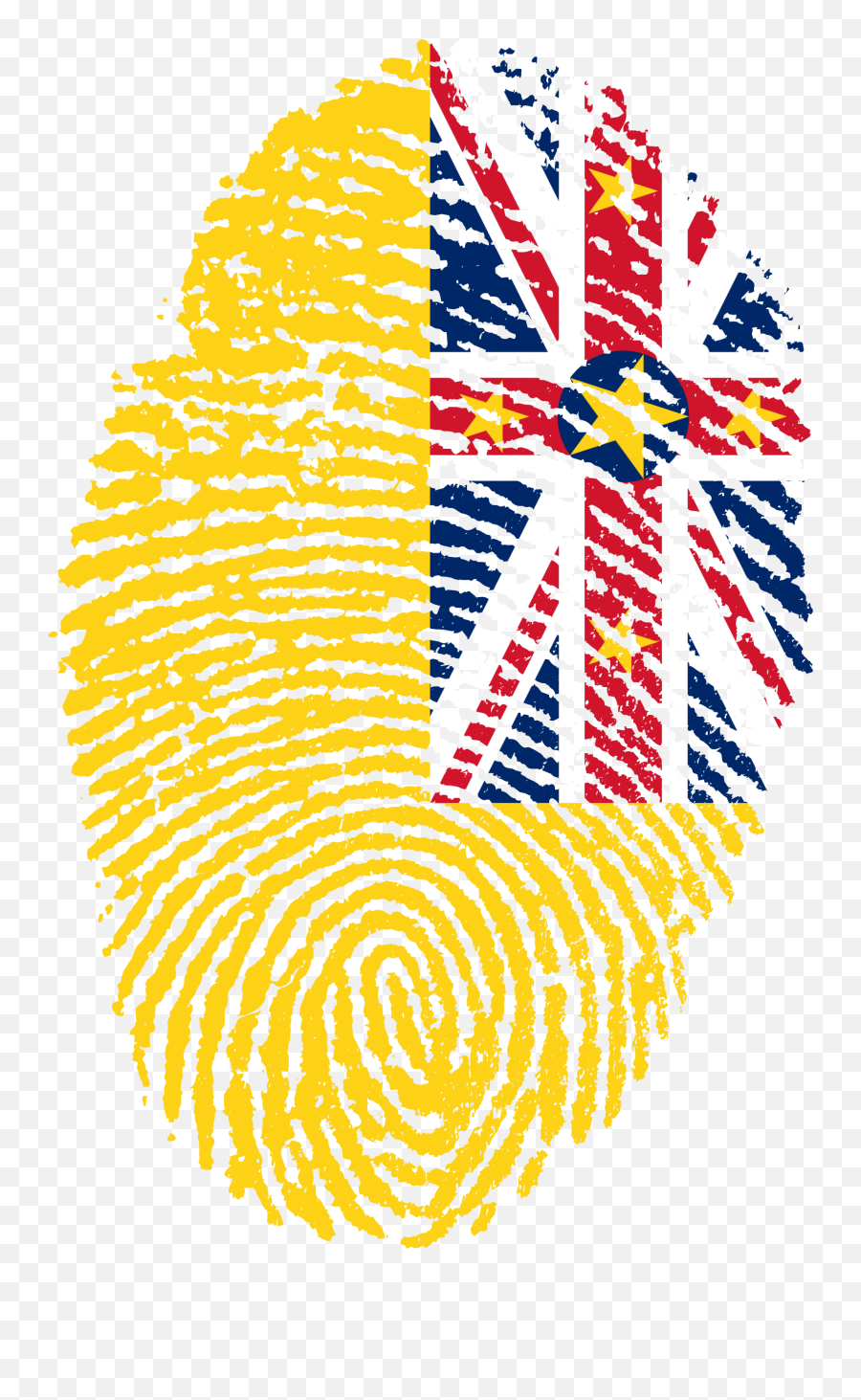 Niue Flag Fingerprint Country 664421 - St Kitts Nevis Flags Png,Finger Print Png