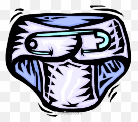 Diaper And Safety Pin Royalty Free Vector Clip Art - Transparent Diaper Clipart Png,Safety Pin Png