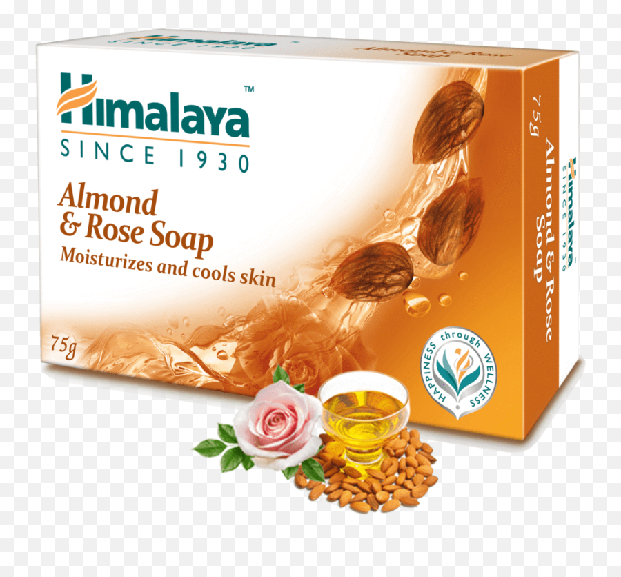 Himalaya Almond U0026 Rose Soap Moisturizes And Cools Skin - Himalaya Almond And Rose Soap Png,Almond Transparent