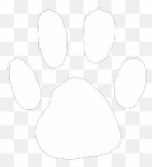 White Paw Print Svg Vector Clip Art - Circle png